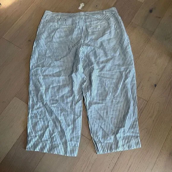 Madewell striped wide leg Harlow pants size 22W m12 - Picture 4 of 5